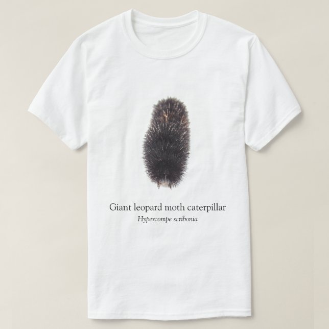 BOYB Giant Leopard Moth Caterpelare White T Shirt (Design framsida)