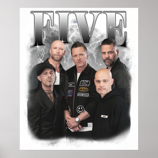 boyband five vintage poster (Framsidan)