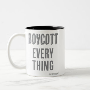 Boycott Allt (utom bacon) Två-Tonad Mugg