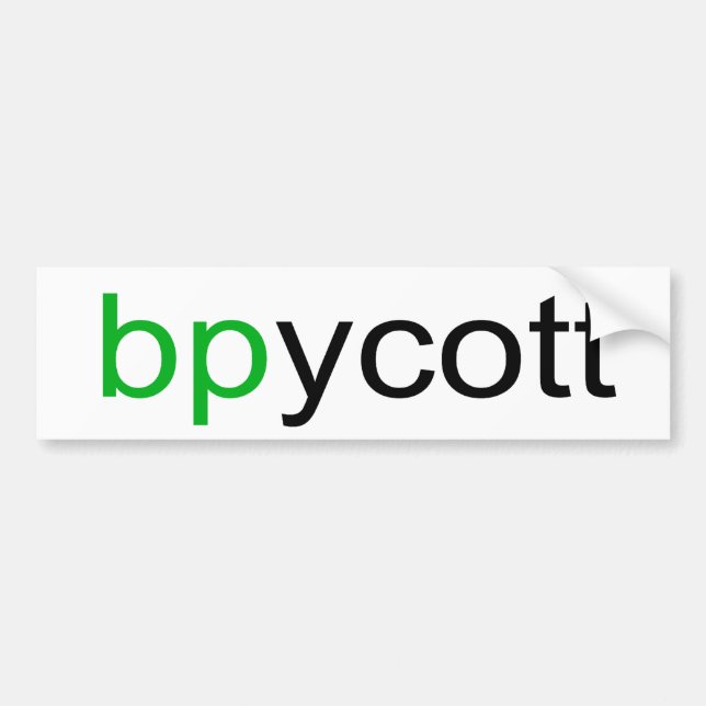 Boycott BP Bumper Sticker Bildekal (Framsidan)