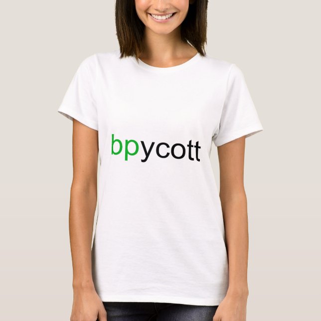 Boycott BP Dam T-Shirt (Framsida)