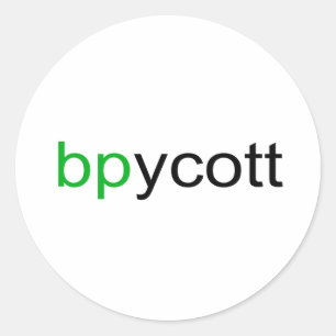 Boycott BP Round Sticker Runt Klistermärke