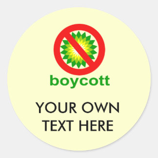 Boycott BP Runt Klistermärke