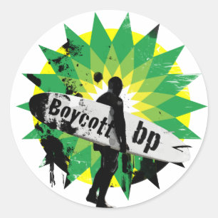 Boycott bp runt klistermärke