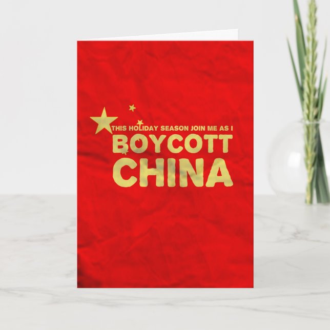 Boycott China...Köp American Lead Leksak! Helgkort (Framsida)