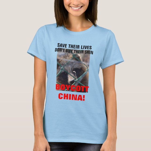 BOYCOTT-CHINA TEE SHIRT (Framsida)