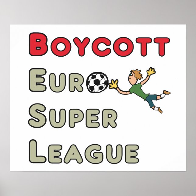 Boycott European Toppen League Poster (Framsidan)