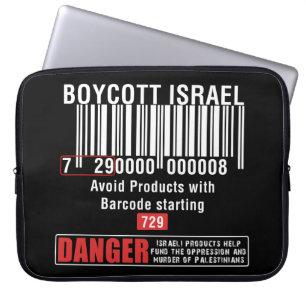 Boycott Israel Goods Undoid Barcode 729 Laptop Fodral