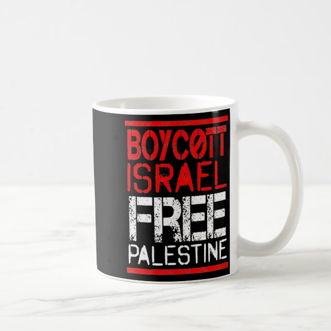 Boycott Israel Palestine Gaza War Awareness  Kaffemugg (Höger)