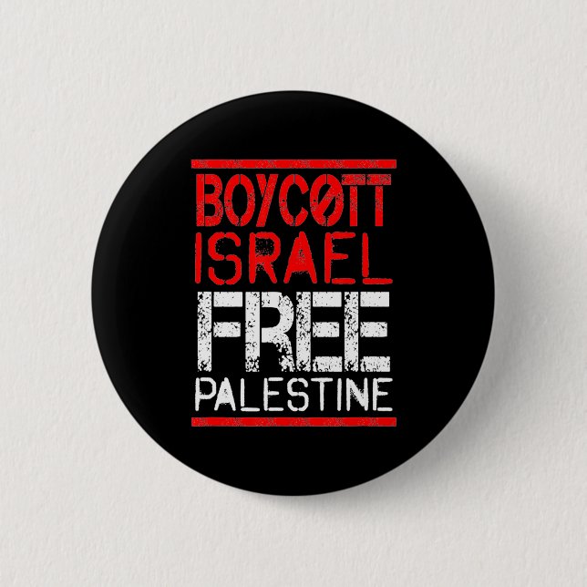 Boycott Israel Palestine Gaza War Awareness  Knapp (Framsida)