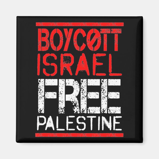 Boycott Israel Palestine Gaza War Awareness  Magnet (Framsidan)