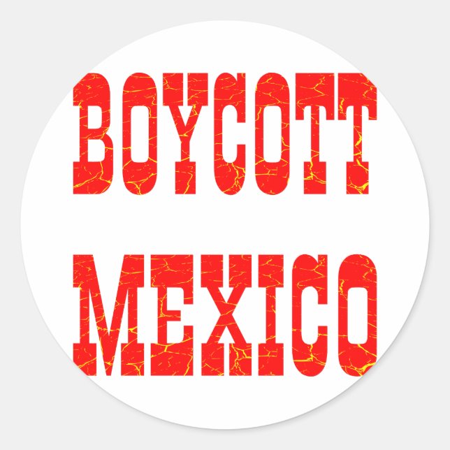 Boycott Mexico Runt Klistermärke (Framsida)