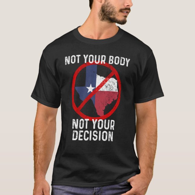 Boycott Texas Anti My Body Mitt val Hennes blod T Shirt (Framsida)