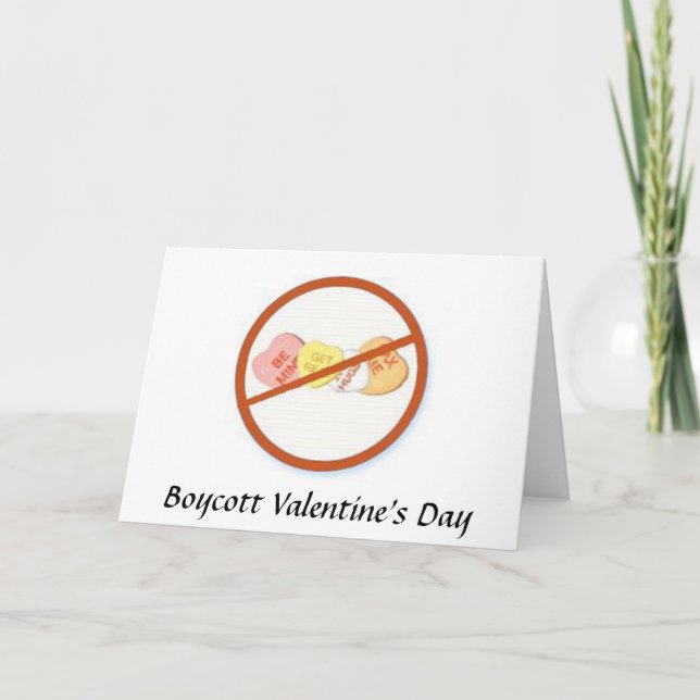 Boycott Valentindagen Helgkort (Framsida)