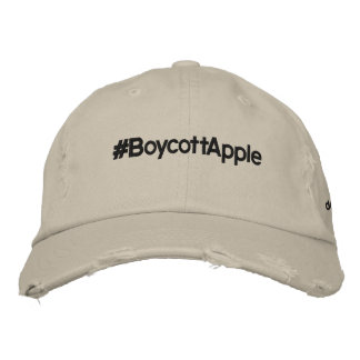 #BoycottApple Embroized Hat Broderad Keps