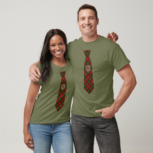Boyd Scottish Badge & Tartan Necktie T Shirt (Unisex)