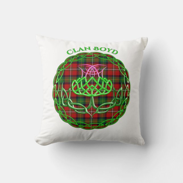 Boyd Scottish Tartan Celtic Thistle Kudde (Framsida)