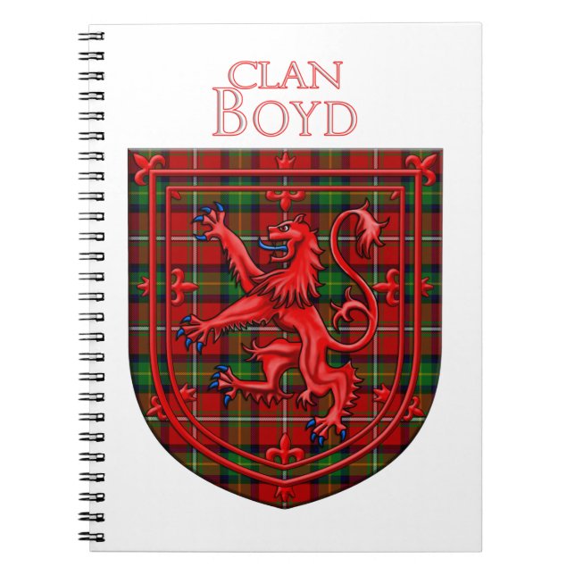 Boyd Tartan Scottish Play Lejon Rampant Anteckningsbok (Framsidan)