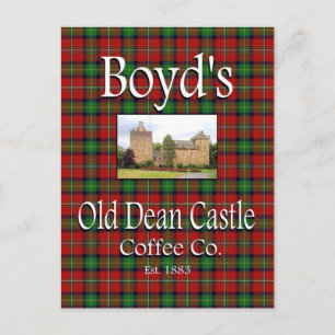 Boyds gamla Dean Castle Coffee Co. Postcard Vykort