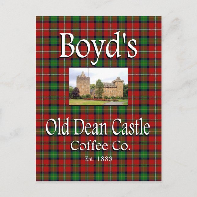 Boyds gamla Dean Castle Coffee Co. Postcard Vykort (Framsida)