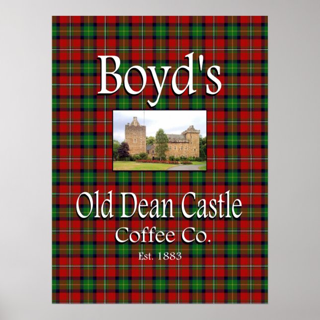 Boyds gamle Dean Castle Coffee Co. Poster (Framsidan)