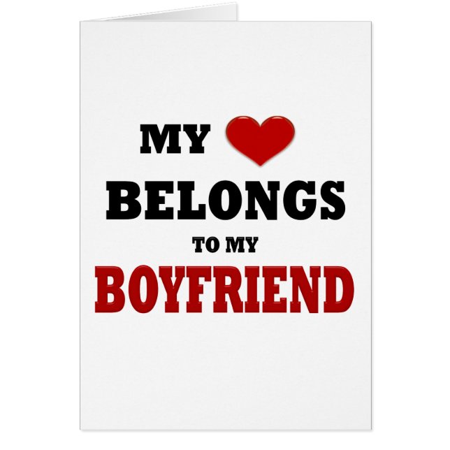 Boyfirend Kärlek Hälsningskort (Framsidan)