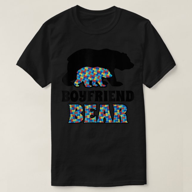 Boyfriend Bear Autism Awareness  T Shirt (Design framsida)