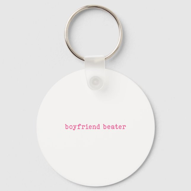 Boyfriend Beater Funny Girlfriend Humor Retro Groo Nyckelring (Framsida)