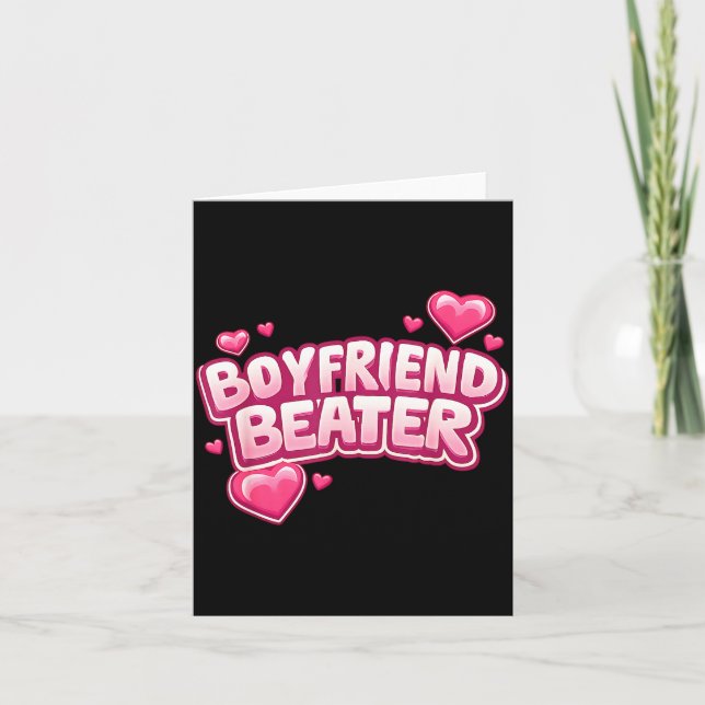 Boyfriend Beater Funny Tee  Kort (Framsida)