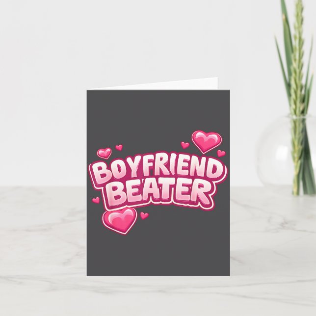 Boyfriend Beater Funny Tee  Kort (Framsida)