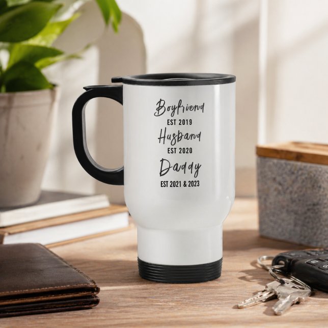 Boyfriend Make Husbonde Pappa Mugg | Personlig Far (Boyfriend Husband Dad Mug | Personalized Father’s)