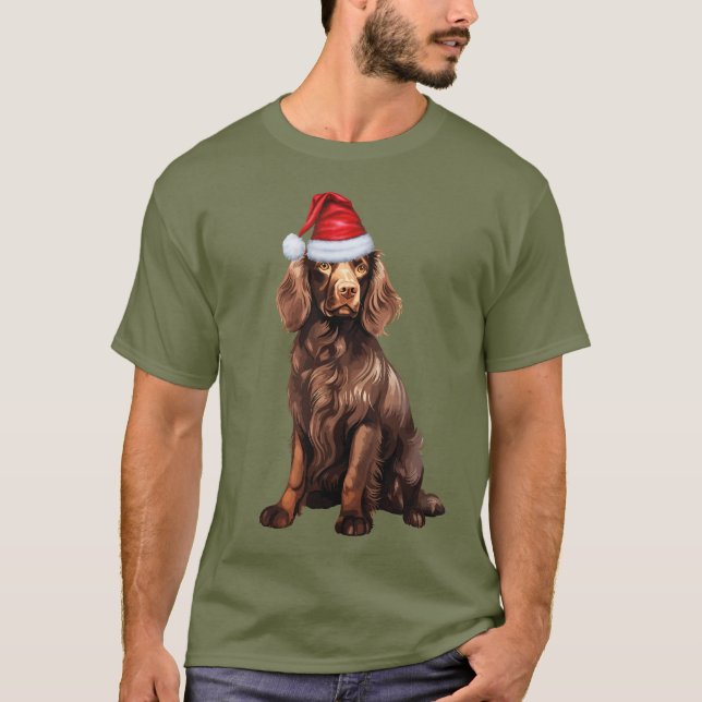 Boykin Spain Hund älskare Funny jul T Shirt (Framsida)