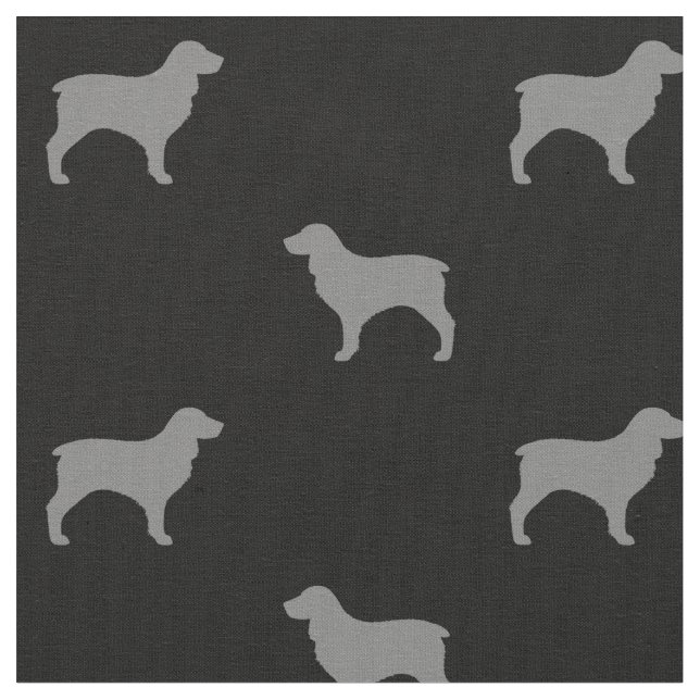 Boykin Spain Hund aveln Silhouettes Patterned Tyg (Närbild)