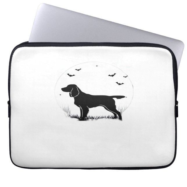 Boykin Spain Hund - Halloween Måne Silhouette Cla Laptop Fodral (Framsidan)