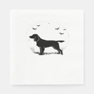 Boykin Spain Hund - Halloween Måne Silhouette Cla Pappersservett