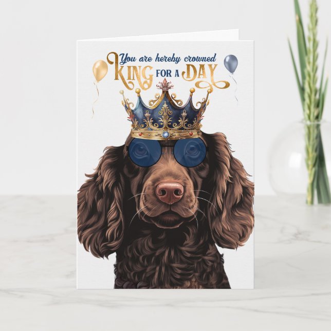 Boykin Spain Hund Kung för Day Funny Birthday Kort (Framsida)