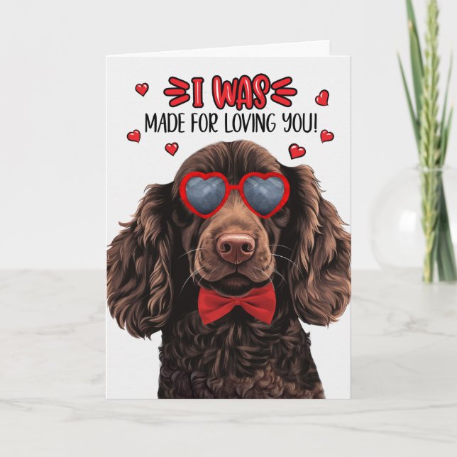 Boykin Spain Hund Made for Loving You Valentine Helgkort (Framsida)