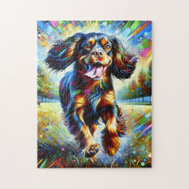 Boykin Spain Hund Porträtt Acrylic Art Print Hund Pussel