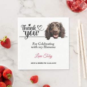 Boykin Spain hund Wedding Reception Pappersservett