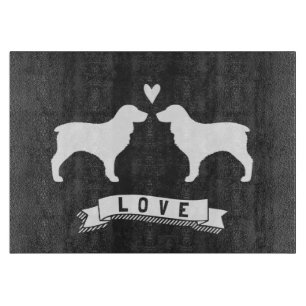 Boykin Spain Kärlek - Hund Silhouettes w/ Heart