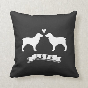 Boykin Spain Kärlek - Hund Silhouettes w/ Heart Kudde