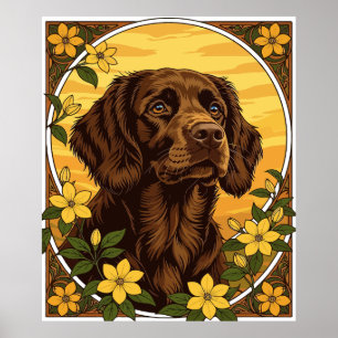 Boykin Spain och Gult Jasmine Flowers Poster