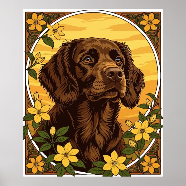 Boykin Spain och Gult Jasmine Flowers Poster (Framsidan)