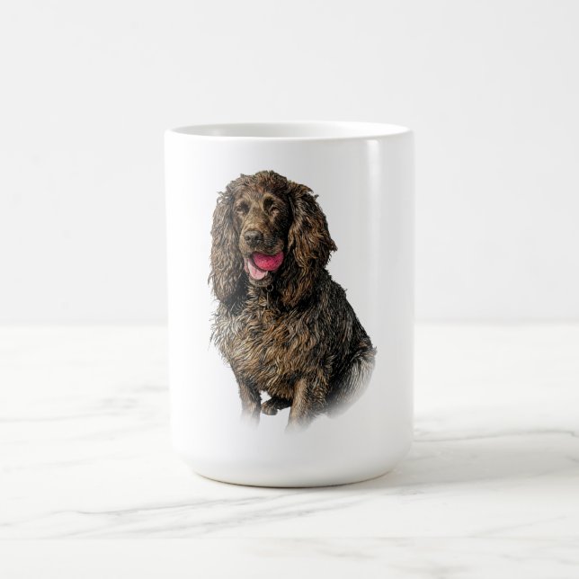 Boykin Spaniel Artistic Sketch Portrait Mug Kaffemugg (Center)