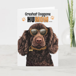 Boykin Spaniel Hund Underbarare HuMOM Mors dag Helgkort