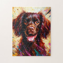 Boykin Spaniel Hundporträtt Akrylfärgskonsttryck H Pussel