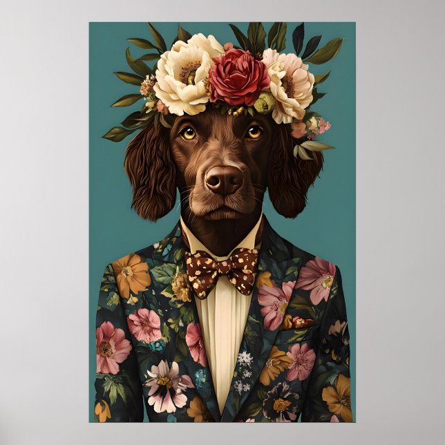 Boykin Spaniel In Suit Poster, Boykin Spaniel Poster (Framsidan)