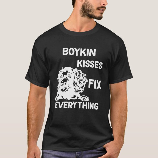 Boykin Spaniel kisses fix everything  1 T Shirt (Framsida)