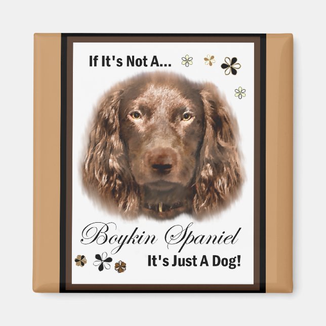 Boykin Spaniel Konst Gåvor Magnet (Framsidan)
