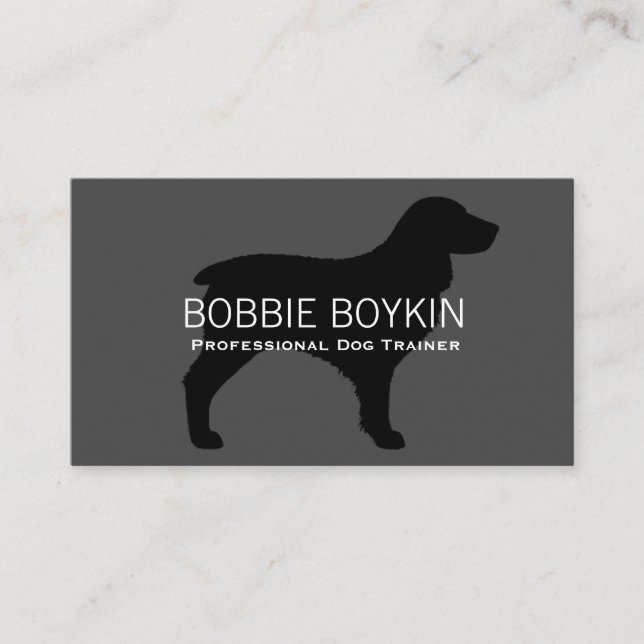Boykin Spaniel Silhuett Visitkort (Framsida)
